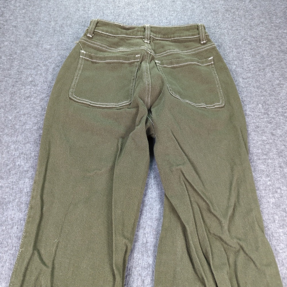 Hot Topic Jeans Womens 3 Green Flare Star Patch Casual Hippie - Picture 13 of 15